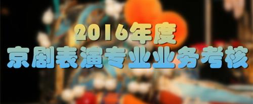 操屄网逼特逼国家京剧院2016年度京剧表演专业业务考...